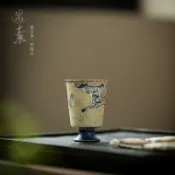 🚀臺灣出貨🚀 「Jim」熱銷  山石釉 牡丹聞香杯 主人杯 單杯 陶瓷杯 高檔精緻品茗杯 茶杯 茶具 主人杯