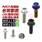 【SOMOTO台灣製】M6 內外六角螺絲 304不鏽鋼 CNC 高強度 白鐵/鍍鈦/鍍黑 改裝專用無雷雕螺絲 防鏽 直上