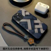 彩繪 藍白編織條紋 手機殼 保護殼 LG velvet G8X G8S V50 V60 K61 K51S K52 K42