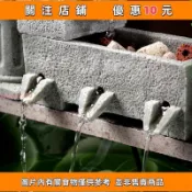 室外魚缸養魚擺件陶瓷缸魚池造景招財養魚過濾器增氧石磨流水循環happy2379
