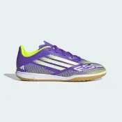 【adidas 愛迪達】愛迪達 F50 Club IN J 中童 室內足球鞋 舒適 紫(JI0042)