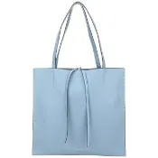 【Proenza Schouler】PS1 Twin 大款 麂皮拼接牛皮 肩背托特包(水藍色 側背包 通勤包 LOEWE設計總監品牌)