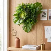 (店+)【HUGO DECO 榆果傢飾】多肉電信葉/龜背葉植生框擬真植栽/植生框/多肉植物/電箱佈置/居家佈置/節慶送禮