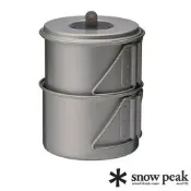 【Snow Peak】Titanium Mini Solo 鈦合金輕便型個人炊具組/ 套鍋組(880ml+餐碗540ml) SCS-004TR