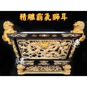 ❰ 大溪果真興佛俱 ❱ 黑檀入檜木 獅耳 馬槽爐 茄苳入 精品神明爐 尺三馬槽爐 宴王百貨 現貨限量優惠 獅耳馬槽爐