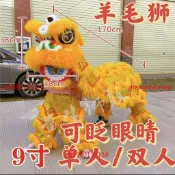 舞獅頭 醒獅 表演服裝 南獅 羊毛舞獅頭可眨眼套裝 塑料舞獅子 醒獅南獅表演雙人舞獅 舞龍舞獅 醒獅擺件 可眨眼設計 節