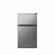 Panasonic授權台北中山保發電器 Panasonic 無邊框鋼板系列96L雙門電冰箱(NR-B105T)(絲紋銀)
