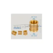 (店+)圓形直通4分20mm 雙內牙直通銅頭 4分內絲轉接頭 對接銅頭 四分雙內牙轉接頭 配管轉接頭 四分內牙對接轉