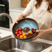 Berry Washing Spinner Bowl 自旋轉 3D 打印水果清洗蔬菜洗衣機旋轉器適用於家庭廚師父母辦公室