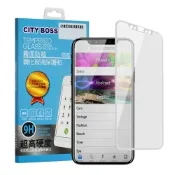 CITY BOSS for  iPhone Xs / iPhone X 霧面防眩鋼化玻璃保護貼-白