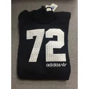 〈Taiwan小鮮肉〉 5折 ADIDAS 全智賢 帽T 長版帽T 黑 72 三葉草 刷毛 LOGO M69798