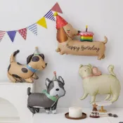 (店+)PARTY FUN（快速到貨）鋁箔造型氣球 狗狗造型氣球 動物氣球 狗狗氣球 淘氣小狗 臘腸狗 貴賓狗 派對狗狗 慶生狗