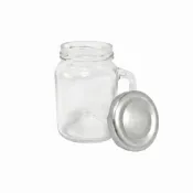 (店+)迷你梅森杯 120ml 果醬杯 玻璃瓶 帶把手 密封罐 甜點杯 醬料瓶 園藝用品【HOMEDEN霍登園藝】
