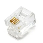 鍍金三叉水晶頭 電話線 接頭6P4C RJ11 Cat 5e STP FTP『1顆』【DD303】 123便利屋