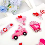 (店+)i22 愛心 氣球 love xoxo 徽章 布貼 燙布貼 布貼紙 刺繡布貼 熨燙貼 魔鬼氈布章 Patch