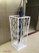 傘筒 雨傘架 雨傘插座 雨傘放置處 傘架 方形傘桶 鍛鐵傘桶 白色 民宿 服飾店 店面 簡餐{永美家具}