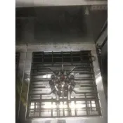 二手少用極新【16芯噴火爐-有邊-一口高湯爐-厚板全配件】不鏽鋼單口爐/高湯台/一口平底鍋/適用大湯鍋