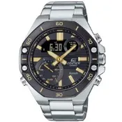 【柒號本舖】CASIO卡西歐 EDIFICE 賽車鋼帶錶-IP黑 / ECB-10DB-1A9 台灣公司貨
