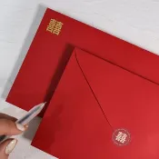 【囍字燙金信封】快速出貨 喜帖燙金信封 請柬信封 囍字燙金信封