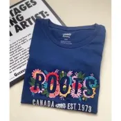  ❤Miss baby❤ Roots 女生圓領刺繡卡通字母 純棉百搭短袖T卹 2色偏小一碼
