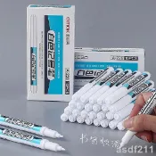 【白色記號筆】白色油性記號筆 0.7/1.0/2.5mm 白色長頭 快乾油性記號筆 細尖深孔 奇異筆 防水 永久油漆筆 