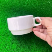 大同瓷器P0390C可疊式咖啡杯（超取20個以內）(170cc).P0390S咖啡杯14.2cm)-(可分開購買)牙