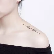 刺青紋身貼紙 /  手寫文字 Let it be Surprise Tattoos