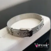 【崔可小姐】簡約港風復古男女網狀銀色不銹鋼手環情侶錶帶手鍊【YD0048】