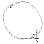 【Tiffany&Co. 蒂芙尼】台灣現貨-925純銀-Loving Heart 愛心神箭墜飾手鍊