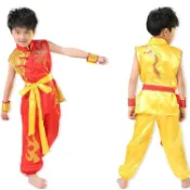 六一兒 *^童武術練功演出服中國功夫打鼓舞龍舞獅武館錶演訓練服裝 9Y1U