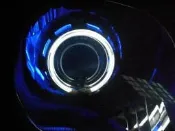 ~~ADT.車燈.車材~~豐田TOYOTA YARIS 代客改雙色光圈新款耐熱飾圈魚眼大燈5500
