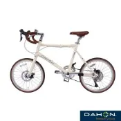 DAHON大行 DASH D18 20吋輪(451)18速折疊復古公路彎把碟煞小徑腳踏車(NDA083)-米白