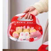 卡通Lucky夾鏈袋(23.5x19 底5cm) 牛軋糖袋 牛軋餅包裝 糖果袋 點心袋 夾鏈袋 露比小舖