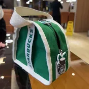 台灣發貨🎁免運🥪星巴克手提包小容量手腕零錢包輕便式帆布包寶媽外出小拎包鑰匙包
