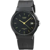 (店+)【CASIO 卡西歐】【柒號本舖】CASIO 卡西歐薄型日誌石英錶-黑 / MW-59-1E