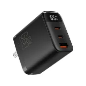 (店+)數位顯示 65w 快充頭 三孔 USB ( 多設備兼容 安全保護 充電器 充電頭 快充頭 豆腐頭 充電 多孔充電頭 )