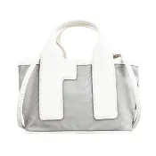 【FURLA 芙拉】FURLA Opportunity 托特包斜背包(迷你/白灰)