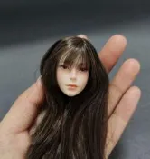 【可開發票】第三方SUPER DUCK SDH030 1/6 美女頭雕植發適合新白肌粉肌模型  實物拍攝，售出非質量問題