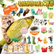 【喵喵旺旺L003台灣現貨】貓咪毛絨玩具 貓草魚 大中小尺寸 貓草 貓玩具 貓薄荷魚造型抱枕 逗貓棒 貓薄荷