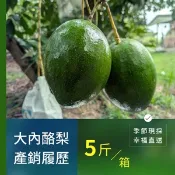【i郵購】樂咖田庄農場 金秋可酪梨5斤/箱（不轉色_產季01~02月）