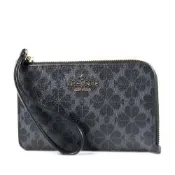 KATE SPADE Lucy 桃心防刮手掛證件零錢手拿包-黑色