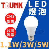 光通亮 ✨附發票✨LED 壯格 1.1W 3W 5W 燈泡 CNS認證 省電節能 白光 黃光 球泡 小夜燈