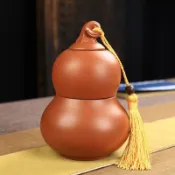 鴻運通商行 陶瓷茶葉罐紫砂葫蘆罐雙層密封醒茶小青柑包裝盒陶瓷茶葉盒儲茶