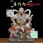 【熱賣】甄選 玉石真武大帝神像玄天上帝擺件道家玄武大帝北極真君祖師家用供奉.48小時出貨.