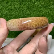《柴寶殿》117🌸瑪格麗特花/52圈口/天然珊瑚玉/菊花石手鐲