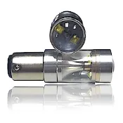 車的LED 勁亮1157 高低腳款 6LED 魚眼燈30w(白光-1入)