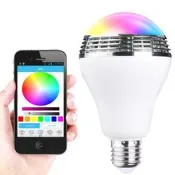 智能藍牙燈泡音箱 LED音樂球泡燈 藍牙音響燈 手機app遙控