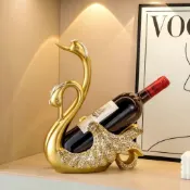 【🌟限時下殺】北歐輕奢酒櫃天鵝紅酒架擺件簡約現代家居葡萄酒架結婚禮物裝飾品a