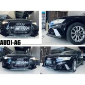 小亞車燈-全新 奧迪 AUDI A6 12 13 14 15 年 改 RS6 式樣 前保桿 前大包 空力套件 素材