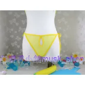 尺寸F=M~L~XL-香蕉黃色新樂園透膚開洞綁帶丁字褲-1729033＊白麝香小舖＊全新MURENA夢漣娜性感系列